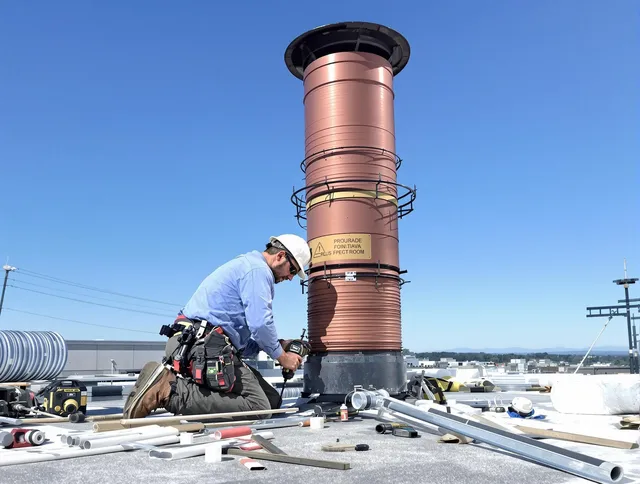 Installed chimney liner by Fountain Chimney Sweep in Fountain, CO