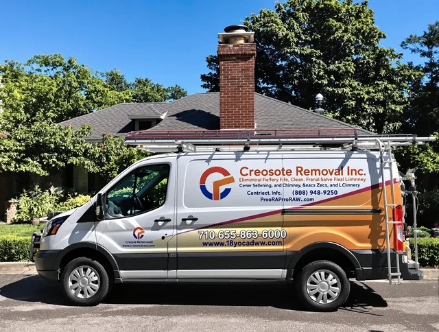 Fountain Chimney Sweep technician removing creosote safely in Fountain, CO