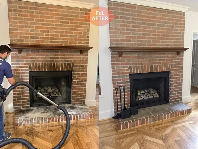 Fountain Chimney Sweep carefully sanitizing a fireplace in Fountain, CO