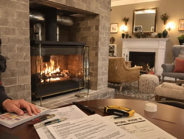 Fountain Chimney Sweep verifying fireplace safety measures in Fountain, CO